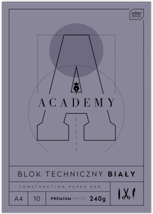 BLOK TECHNICZNY A4/10K BIA ACADEMY INT FOL A 10 INTERDRUK